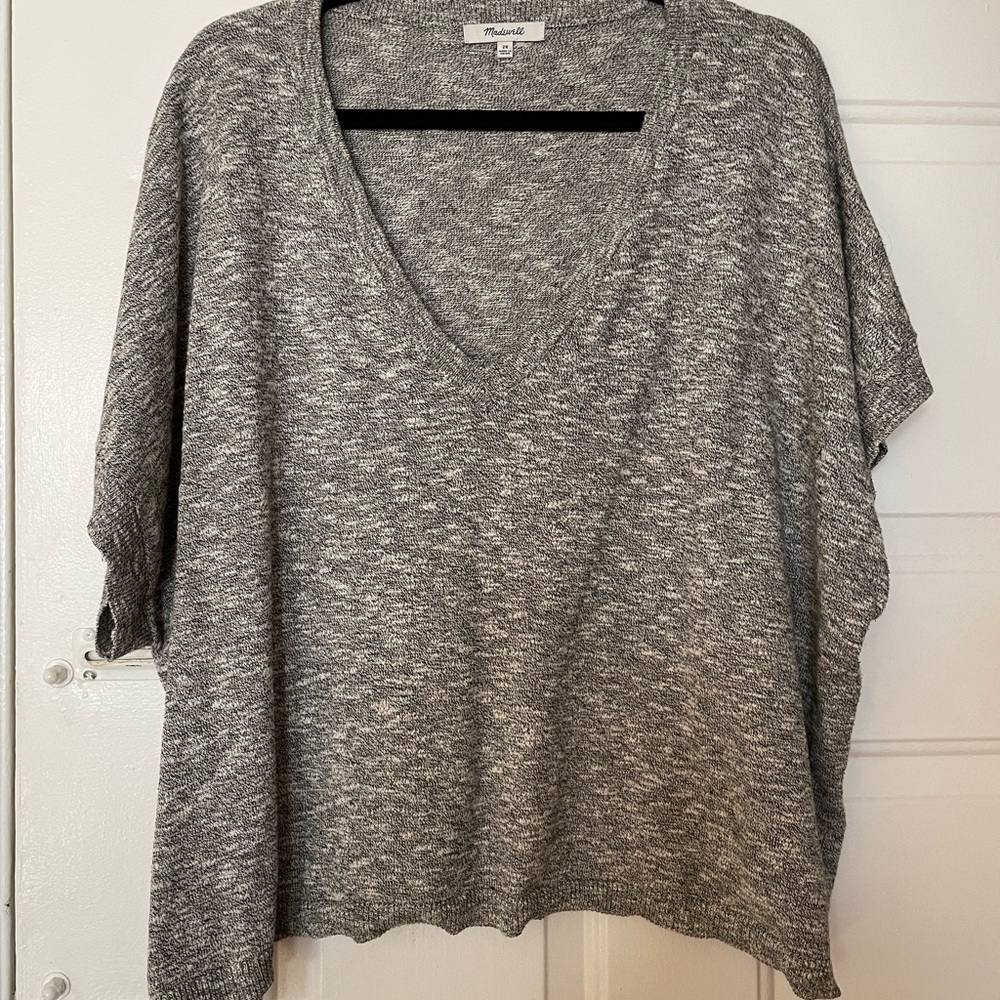 Madewell Cropped V Neck Sweater